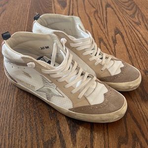 Golden Goose Mid Star Sneaker Silver/white/brown size 40